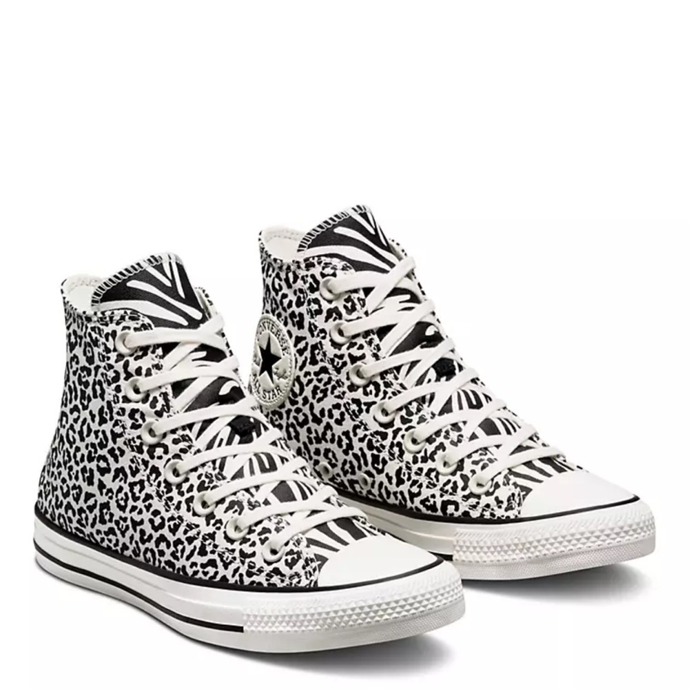 Converse All Star Cheetah Zebra  High Top Sneakers